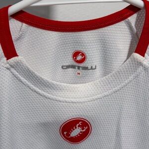 Castelli Men's White and Red Jersey